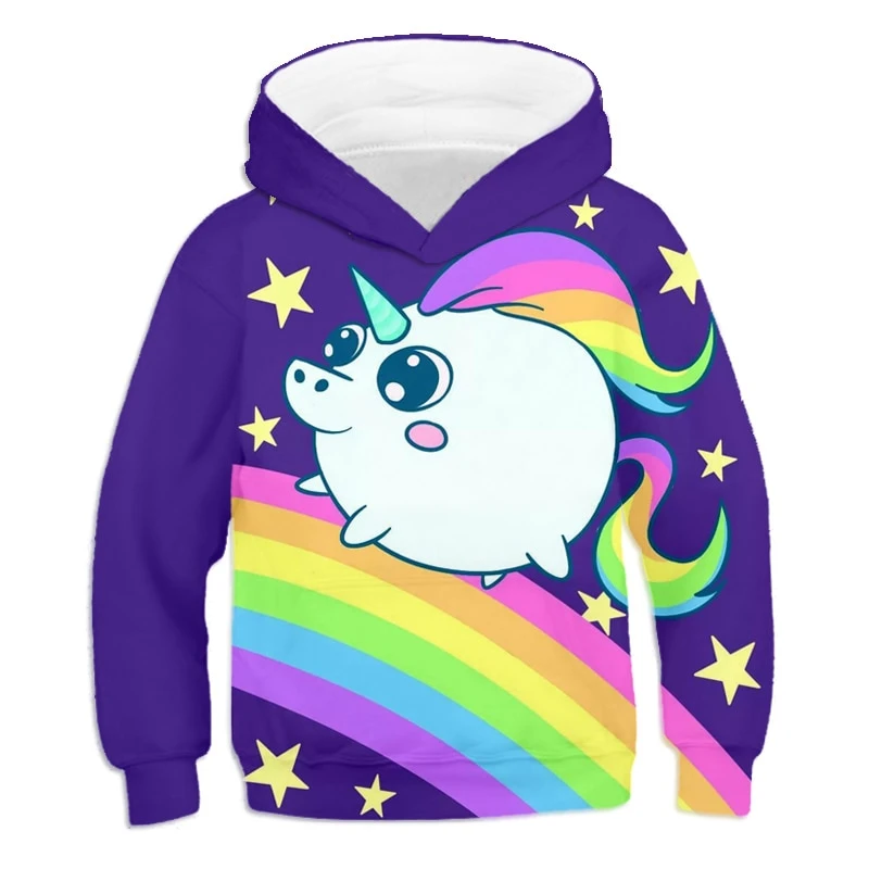 Unicorn 3D Printed Cartoon Hoodie Pullover 6 Unicorn 3D Printed Cartoon Hoodie Pullover - Image 4