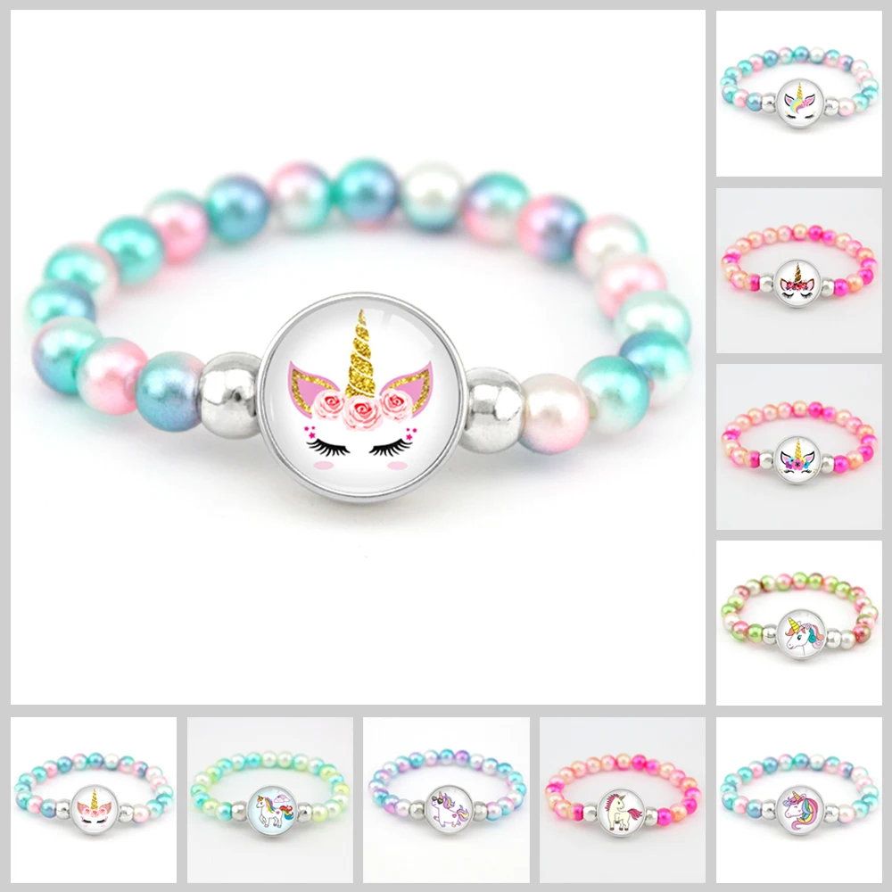 Unicorn Beads Bracelets 18mm 3 Unicorn Beads Bracelets 18mm