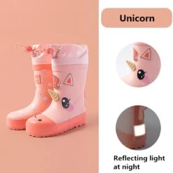 Unicorn Cartoon Children Rain Boots