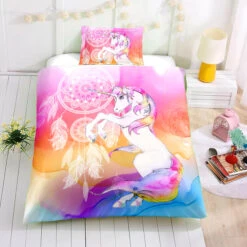 Unicorn Dreamcatcher Bedding Set -Unicorn Fashion Unicorn Dreamcatcher Bedding Set Twin