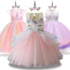 Unicorn Princess Dresses -Unicorn Fashion Unicorn Dresses for Girl Party Dress Christmas Carnival New Year Costume Kids Party Dresses For Girls