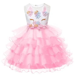 Unicorn Princess Dresses -Unicorn Fashion Unicorn Dresses for Girl Party Dress Christmas Carnival New Year Costume Kids Party Dresses For Girls 2