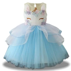 Unicorn Princess Dresses -Unicorn Fashion Unicorn Dresses for Girl Party Dress Christmas Carnival New Year Costume Kids Party Dresses For Girls 5