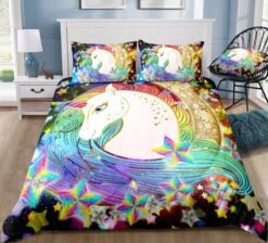 Unicorn In A Star Rotation Bedding Set