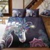 Unicorn In Dark Night Bedding Set