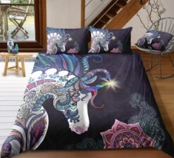 Unicorn In Dark Night Bedding Set