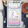 Unicorn Lady Surrounded By Rainbow Crib Bedding Set – Unicorn Nursery Baby Bedding 1 Unicorn Lady Surrounded By Rainbow Crib Bedding Set – Unicorn Nursery Baby Bedding -Unicorn Fashion Unicorn Lady Surrounded By Rainbow Crib Bedding Set