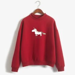 Unicorn Long Sleeve Fleece Sweatshirts -Unicorn Fashion Unicorn Long Sleeve Fleece Sweatshirts 2