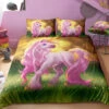 Unicorn Playing In The Green Field Bedding Set -Unicorn Fashion Unicorn Playing In The Green Field Bedding Set