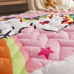 Unicorn Quilted Area Thick Carpet -Unicorn Fashion Unicorn Rug Quilted Area Rug Thick Mat Tatami Mat Kids Room Play Crawling Carpet Rectangle Rugs 3