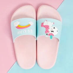 Unicorn Children Beach Slippers -Unicorn Fashion Unicorn Shoe Children Beach Slippers Kids Flip Flops Baby Barefoot Shoes Kids Swim Water Slippers Girls 1
