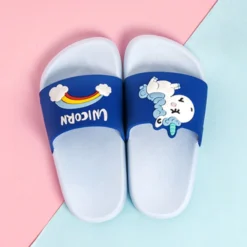 Unicorn Children Beach Slippers -Unicorn Fashion Unicorn Shoe Children Beach Slippers Kids Flip Flops Baby Barefoot Shoes Kids Swim Water Slippers Girls 2