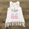 Unicorn Princess Sleeveless Sundress -Unicorn Fashion Unicorn Toddler Kids Baby Girl Dress sleeveless letter Tassel Party princess Sundress1 6y