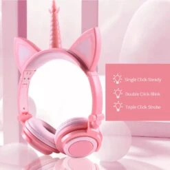 Unicorn Wired LED Glowing Gaming Headphones -Unicorn Fashion Unicorn Wired LED Glowing Gaming Headphones 4