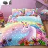 Unicorn And Rainbow Bedding Set 2 Unicorn And Rainbow Bedding Set -Unicorn Fashion Unicorn and Rainbow Bedding Set