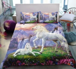 Unicorn In Wonderland Bedding Set