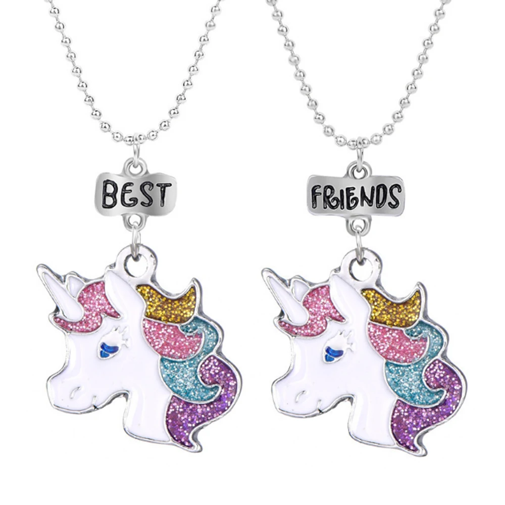 Unicorns BEST FRIENDS Necklaces Keychains 4 Unicorns BEST FRIENDS Necklaces Keychains - Image 2