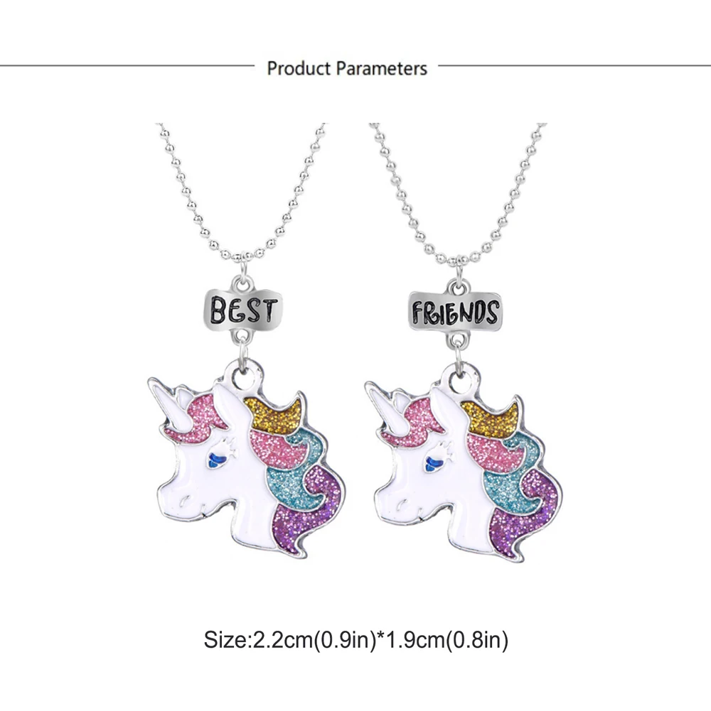 Unicorns BEST FRIENDS Necklaces Keychains 8 Unicorns BEST FRIENDS Necklaces Keychains - Image 6
