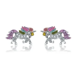 Unique Charming Crystal Unicorn Earrings