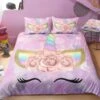 Shiny Bubbles & Hearts With Unicorn Wreath Bedding Set -Unicorn Fashion WeChat Image 20180911140100