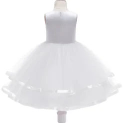 White Flower Unicorn Dress -Unicorn Fashion White Flower Unicorn Dress 2pcs Set Children Unicorn Fancy Cosplay Costume for Girls Birthday Princess Party 4