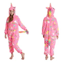 [LIMITED EDITION] Glow In The Dark Unicorn Onesie -Unicorn Fashion Winter Jumpsuit Kids Kigurumi Anime Overalls for Children Unicorn Pajamas Warm Plush Glow In The Dark 3