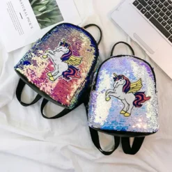 Women Unicorn Sequins Backpack
