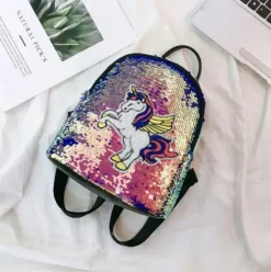 Women Unicorn Sequins Backpack -Unicorn Fashion Women Unicorn Sequins Backpack PU Leather Rucksack Girl Mini Travel Shoulder Schoolbag Backpack Female Leisure Mochila 5