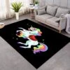 Rainbow Unicorn SW1757 Carpet, Area Rug, Large Floor Mat For Living Room Bedroom Playroom