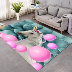 Bubble Unicorn SW2485 Carpet, Area Rug, Large Floor Mat For Living Room Bedroom Playroom