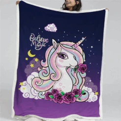 Magical Unicorn Throw Fleece Blanket