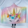 Flower Unicorn Eyelash Hooded Blanket