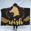 Gold Unicorn Hooded Blanket