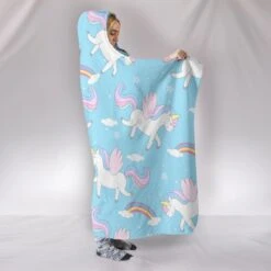Blue Unicorn Themed Hooded Blanket -Unicorn Fashion il 794xN.1606384339 nb97