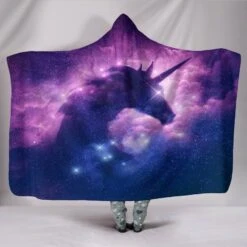 Galaxy Unicorn Paradise Hooded Blanket
