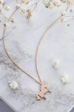 18k Gold Unicorn Necklace
