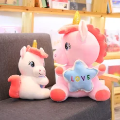 Lucky Star Unicorn Plush Toys -Unicorn Fashion new arrival lucky star unicorn plush toys cute rainbow horse soft doll stuffed animal for children 1