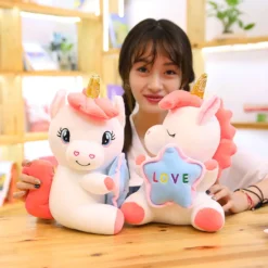 Lucky Star Unicorn Plush Toys -Unicorn Fashion new arrival lucky star unicorn plush toys cute rainbow horse soft doll stuffed animal for children 3