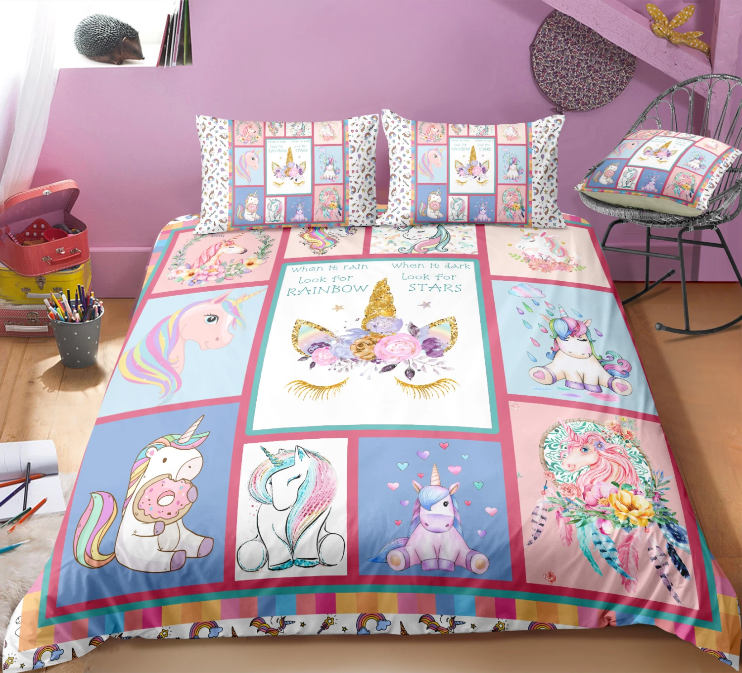 Framing Unicorn Designed Bedding Set 3 Framing Unicorn Designed Bedding Set