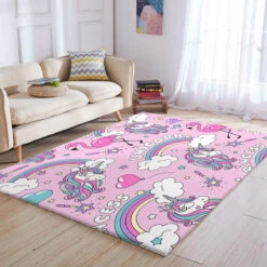 Pink Unicorn Area Rug 3×5, 4×6, 5×8