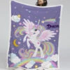 Rainbow Winged Unicorn Sherpa Fleece Blanket -Unicorn Fashion 主图1 4 1